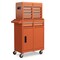 Orange Steel Tool Storage Cabinet with 5 Drawers, Detachable Design and Locking Wheels